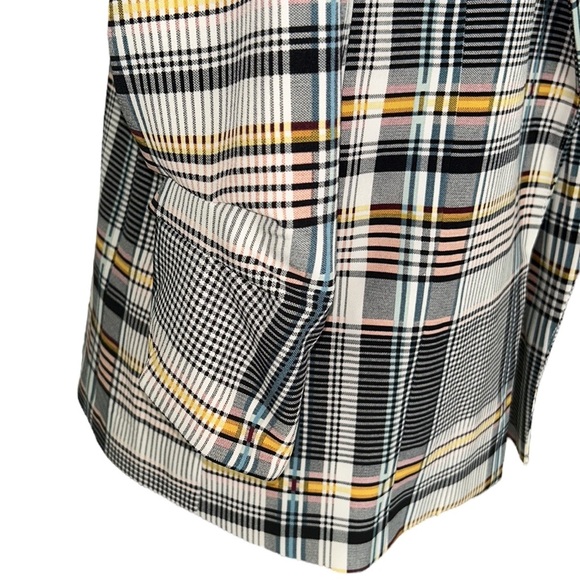 NWT Jules & Leopold Plaid Printed Ruched 3/4 Sleeve Blazer - M - Picture 5 of 12